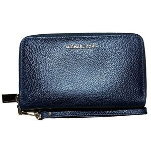 Michael Kors Blue Saffiano Leather Wallet